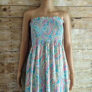 Paisley Maxi Dress Strapless